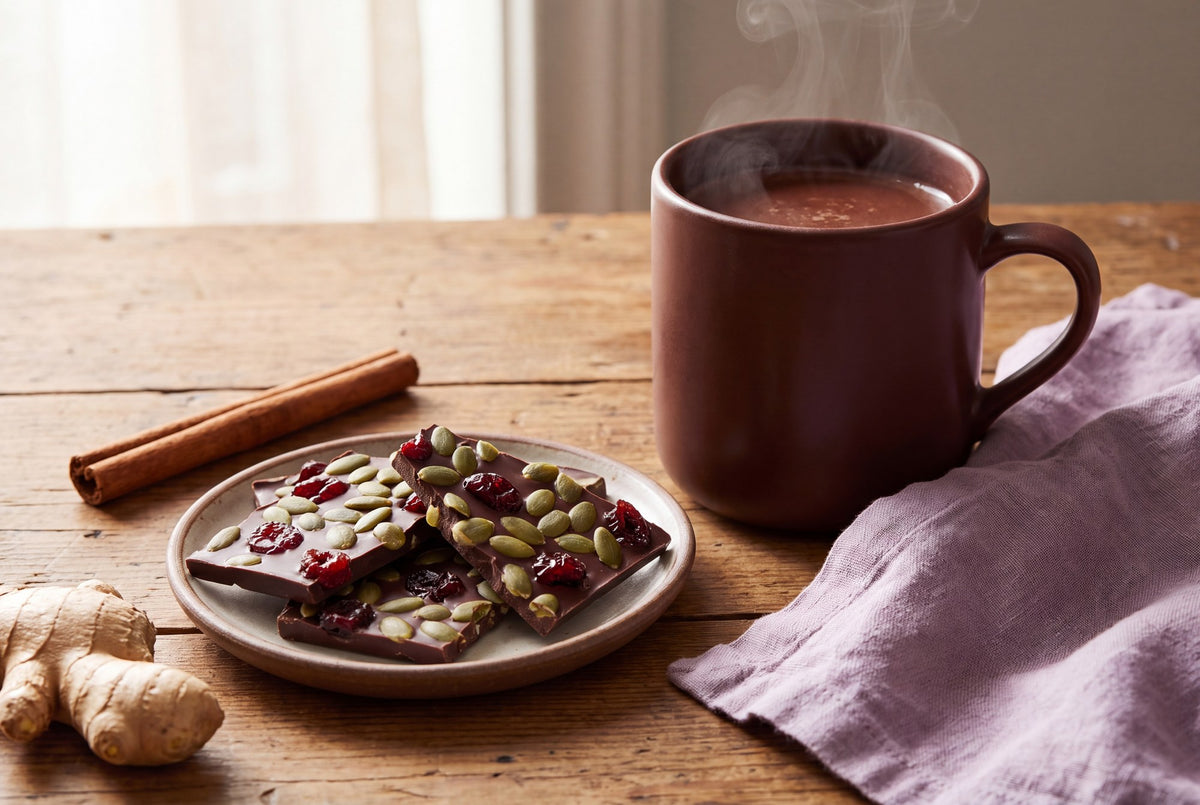 Period snacks: hot chocolate for cramps and magnesium bark